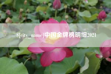 马鞍山中国金牌榜明细2021