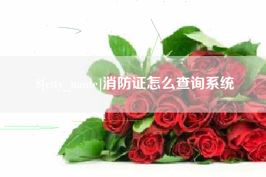 马鞍山消防证怎么查询系统