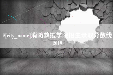 马鞍山消防救援学院招生录取分数线2019