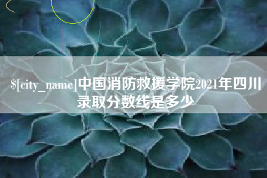 马鞍山中国消防救援学院2021年四川录取分数线是多少
