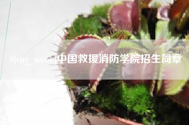 马鞍山中国救援消防学院招生简章