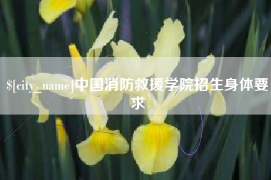 马鞍山中国消防救援学院招生身体要求