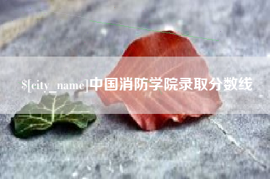 马鞍山中国消防学院录取分数线