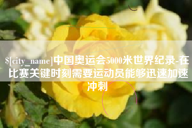 马鞍山中国奥运会5000米世界纪录-在比赛关键时刻需要运动员能够迅速加速冲刺