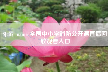 马鞍山全国中小学消防公开课直播回放观看入口