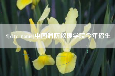 马鞍山中国消防救援学院今年招生