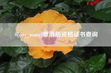 马鞍山查消防资格证书查询