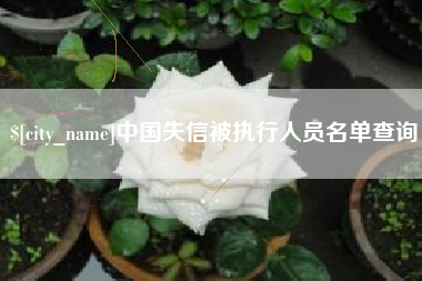 马鞍山中国失信被执行人员名单查询