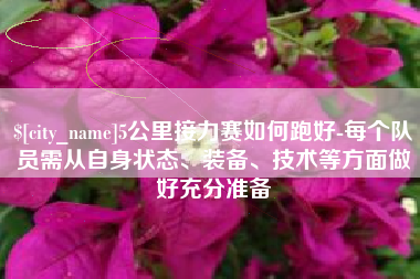 马鞍山5公里接力赛如何跑好-每个队员需从自身状态、装备、技术等方面做好充分准备