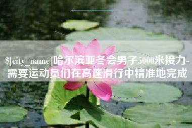 马鞍山哈尔滨亚冬会男子5000米接力-需要运动员们在高速滑行中精准地完成