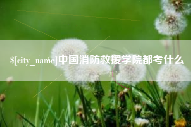 马鞍山中国消防救援学院都考什么