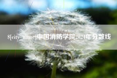 马鞍山中国消防学院2024年分数线
