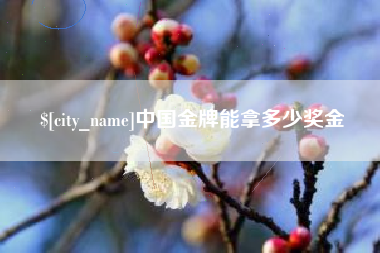 马鞍山中国金牌能拿多少奖金