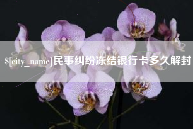 马鞍山民事纠纷冻结银行卡多久解封