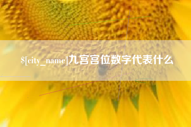 马鞍山九宫宫位数字代表什么