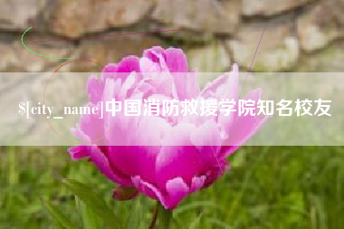 马鞍山中国消防救援学院知名校友