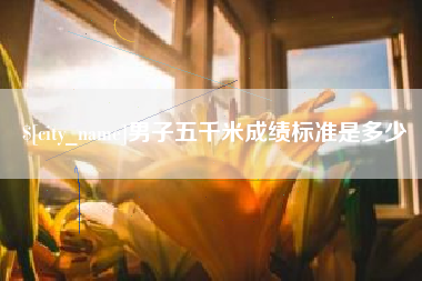 马鞍山男子五千米成绩标准是多少