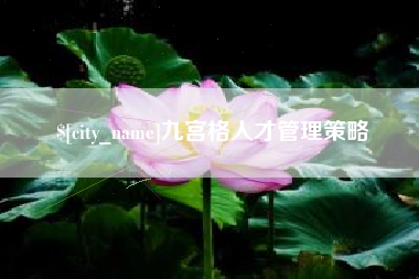 马鞍山九宫格人才管理策略