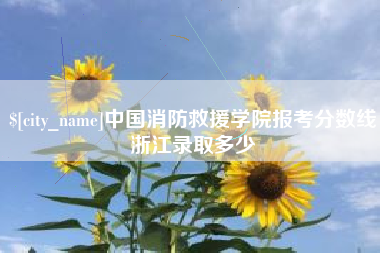 马鞍山中国消防救援学院报考分数线浙江录取多少
