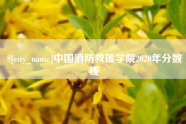 马鞍山中国消防救援学院2020年分数线